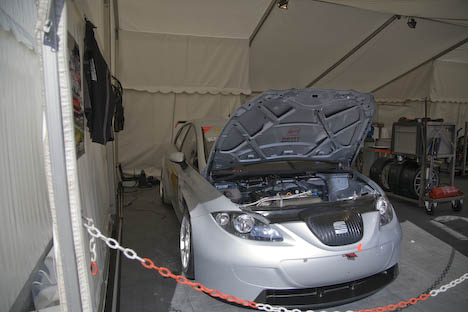Inde hos Team Sturup Raceway tog de tog det stille og roligt.
(Foto: Motorsporten.dk)